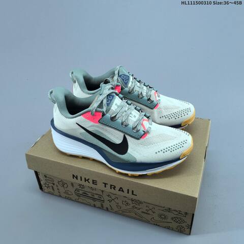 Nike ReactX Pegasus Trail 6 Black White Light Blue Red Green EU 36-45 Trail Shoe - Unisex (BS-61397)