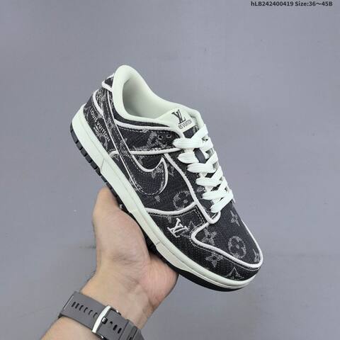 Nike Dunk SB Low Louis Vuitton Black White Blue Off White EU 36-45 Skate Shoe - Unisex (BS-60649)