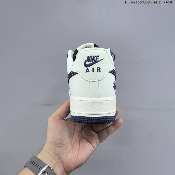 Nike Air Force 1 07 Low Stussy off white navy blue EU 36-45 sneaker
