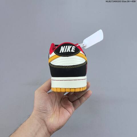 Nike SB Dunk Low Retro DIY White Black Red Yellow Gum EU 36-45 Skate Shoe - Unisex (BS-61554)