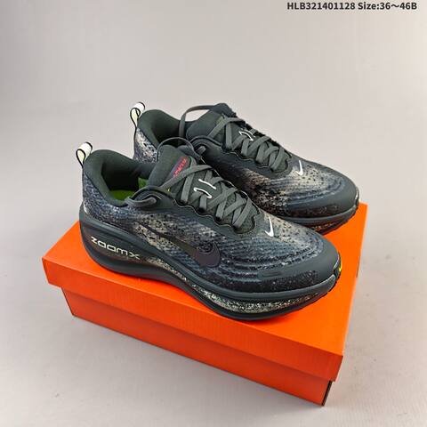 Nike Vomero Plus ReactX Air Zoom Dark Grey Black White Neon Green EU 36-46 Running Shoe - Unisex (BS-62979)