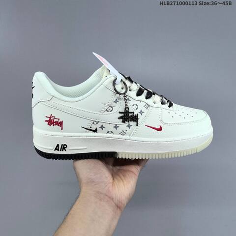 Nike Air Force 1 07 Low White Navy Red Black EU 36-45 Sneaker - Unisex (BS-62017)