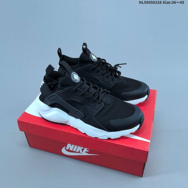 Nike Air Huarache City Mid Lea 819685-101 black white EU 36-45 sneaker