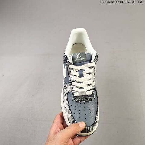 Nike Air Force 1 Low Grey Off White Black EU 36-45 Sneaker - Unisex (BS-62715)