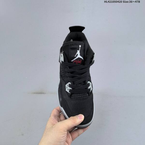 Jordan Air Jordan 4 Retro black/grey/white 36～47B basketball