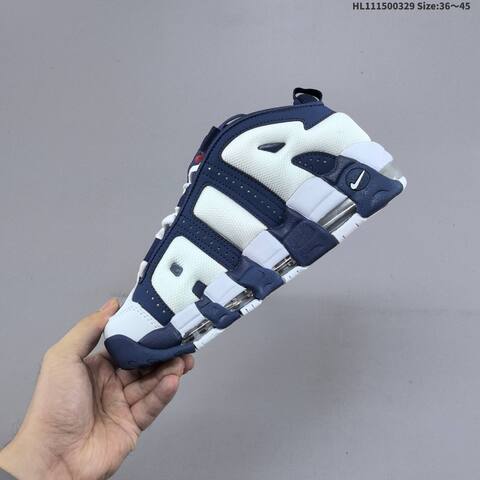 Nike Air More Uptempo Low White Navy Blue EU 36-45 Basketball Shoe - Unisex (BS-61042)