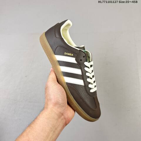 Adidas Samba Brown White Cream Gum Green EU 35-45 Skate Shoe - Unisex (BS-65424)
