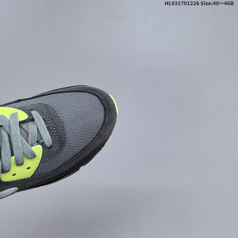 Nike Air Max 90 Grey Black Neon Yellow White EU 40-46 Running Shoe - Men's (BS-62433)