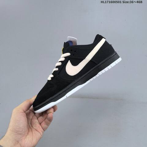 Nike Dunk SB Low Black Pale Pink White Yellow EU 36-46 Skate Shoe - Unisex (BS-60545)