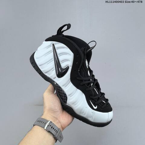 Nike Air Foamposite Pro White Black EU 40-47 Basketball Shoe - Men's (BS-60952)