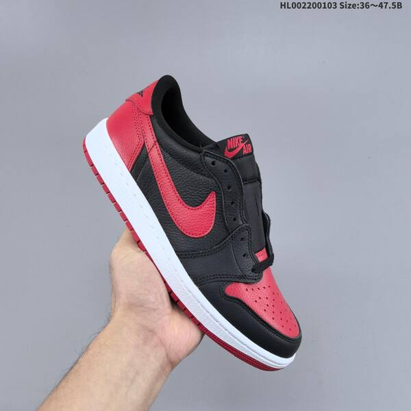 Nike Air Jordan 1 Low OG black/red/white 36~47.5 basketball
