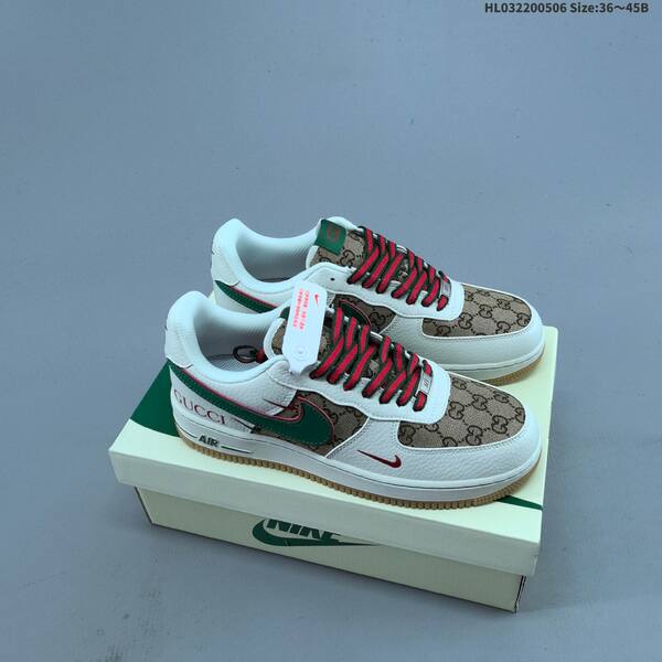 Nike Air Force 1 07 Low white beige green red gum EU 36-45 sneaker