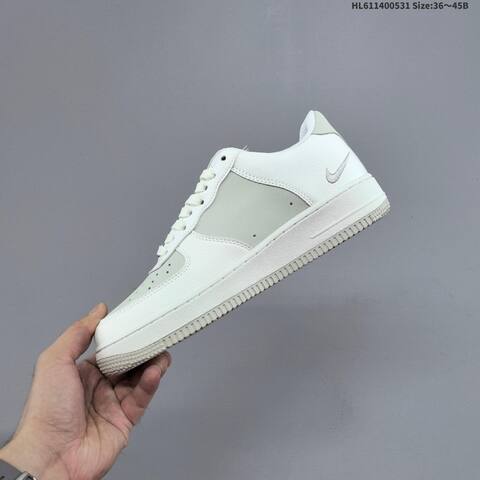 Nike Air Force 1 07 LV8 White Light Grey Black Dark Grey EU 36-45 Sneaker - Unisex (BS-60054)