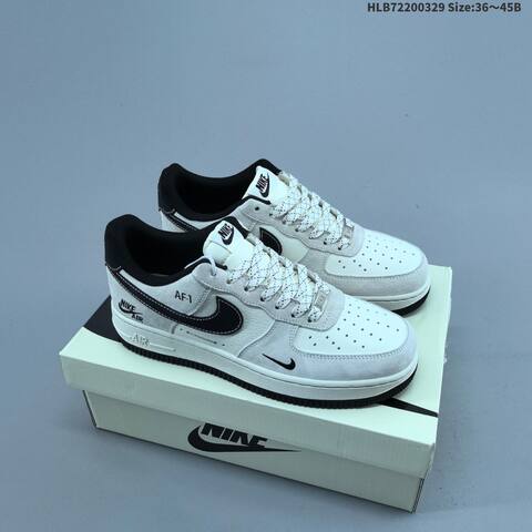 Nike Air Force 1 07 LV8 CS5288-095 Off White Black EU 36-45 Sneaker - Unisex (BS-61051)