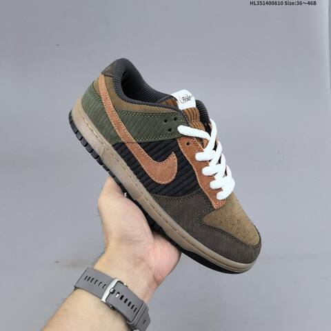 Nike SB Dunk Low Brown Olive Green Black Tan EU 36-46 Skate Shoe - Unisex (BS-59882)