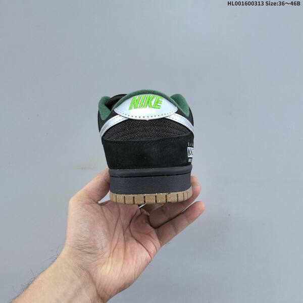 Nike SB Dunk Low black silver green gum brown EU 36-46 skate shoe