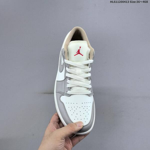 Jordan Air Jordan 1 Low Sail / Grey / White / Red 36~46B casual
