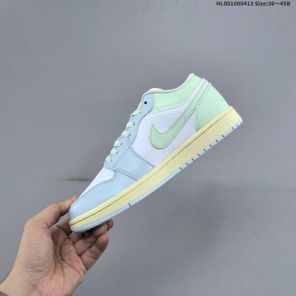 Jordan Air Jordan 1 Low light blue/white/mint green/cream 36~45 casual
