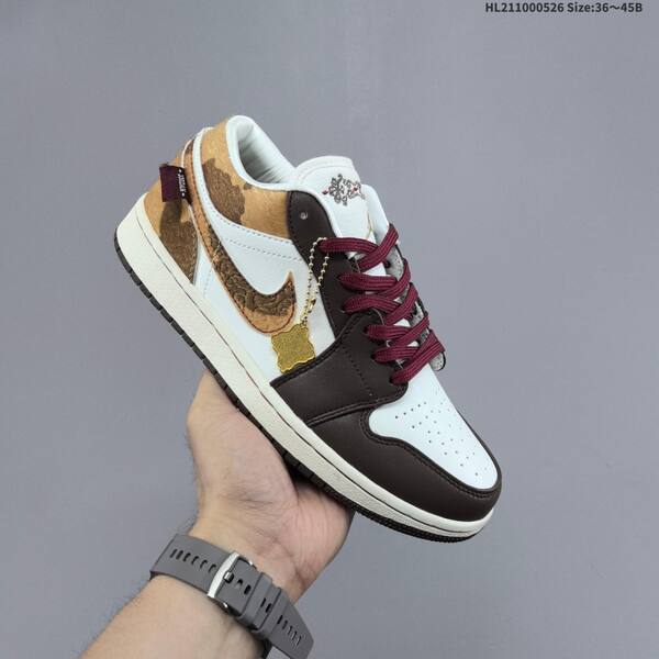 Jordan Air Jordan 1 Low white/brown/gold/burgundy EU 36-45 lifestyle