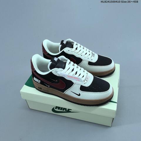 Nike Air Force 1 07 Low White Black Dark Red Brown EU 36-45 Sneaker - Unisex (BS-60833)