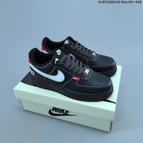 Nike Air Force 1 07 LV8 Black White Red EU 36-45 Sneaker - Unisex (BS-61931)