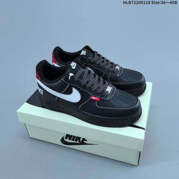 Nike Air Force 1 07 LV8 black white red EU 36-45 sneaker