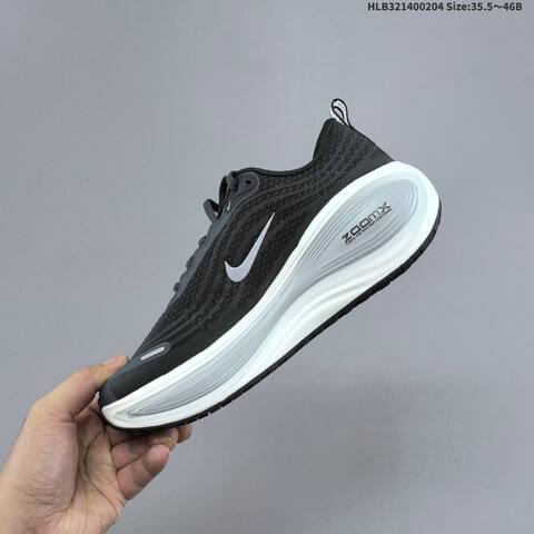 Nike Vomero Plus ReactX Air Zoom White Black Neon Yellow Orange Dark Grey White EU 35 5-46 Running Shoe - Unisex (BS-61543)