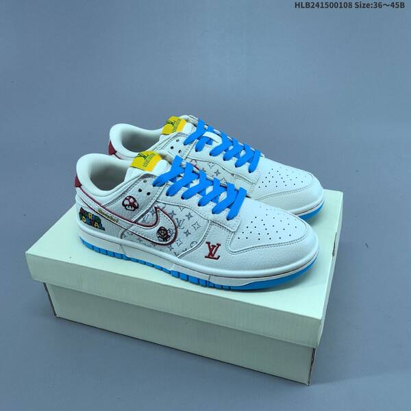 Nike Dunk Low white brown blue EU 36-45 skate shoe