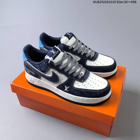 Nike Air Force 1 07 LV8 Navy White Light Blue EU 36-45 Sneaker - Unisex (BS-62563)