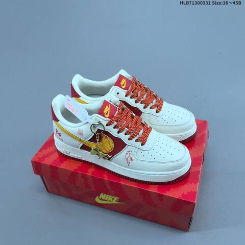 Nike Air Force 1 07 LV8 DQ6628 Sail Red Gold Black EU 36-45 Sneaker - Unisex (BS-61017)