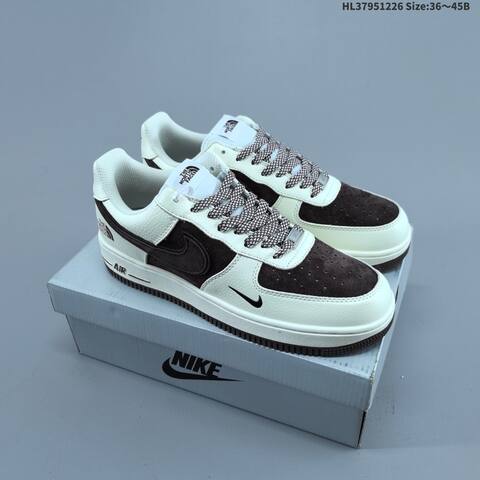 Nike Air Force 1 07 LX Off White Dark Brown EU 36-45 Skate Shoe - Unisex (BS-62407)