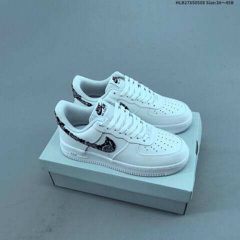 Nike Air Force 1 07 White Black Blue EU 36-45 Sneaker - Unisex (BS-60452)