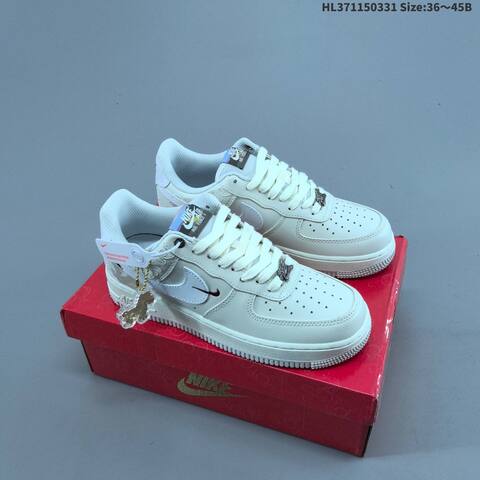 Nike Air Force 1 07 CNY IQ1119 011 Off White Burgundy Gold White EU 36 45 Sneaker EU 36-45 - Unisex (BS-61014)
