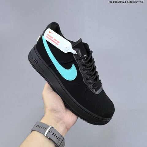 Nike Air Force 1 07 Black Light Blue EU 36-45 Sneaker - Unisex (BS-60619)