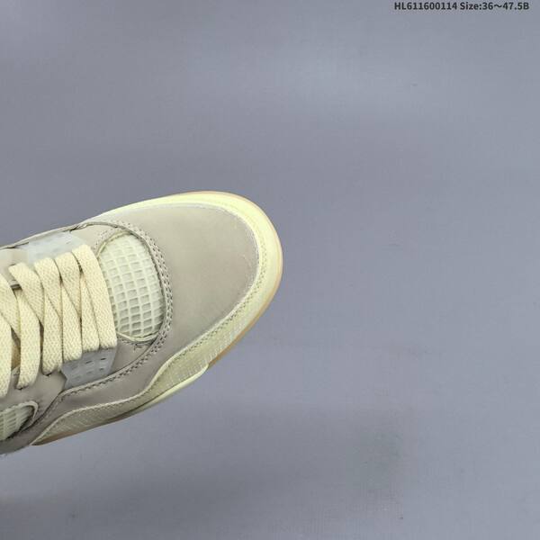 Nike Air Jordan 4 Retro x Off-White Cream Sail / Sail / Cream 36~47.5 casual