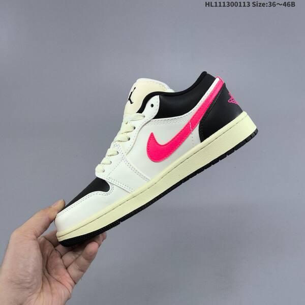 Nike Air Jordan 1 Low OG white/black/pink 36~46B lifestyle