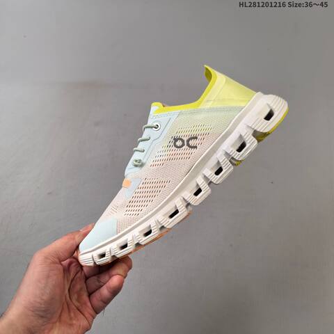 On Cloud 6 Coast Beige Orange White EU 36-45 Running Shoe Running Sneakers - Unisex (BS-69739)