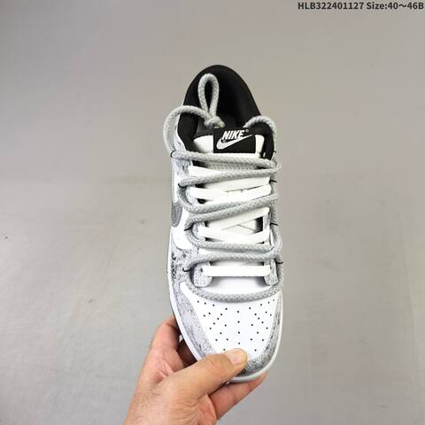 Nike Dunk Low Retro DIY White Grey Black Silver EU 40-46 Skate Shoe - Men's (BS-63005)