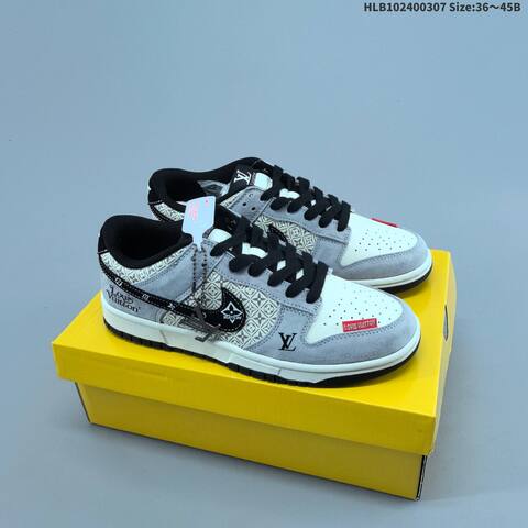 Nike Dunk SB Low Grey White Black Red EU 36-45 Skate Shoe - Unisex (BS-61446)