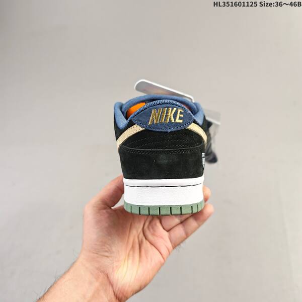 Nike SB Dunk Low black navy blue gold white green EU 36-46 skate shoe
