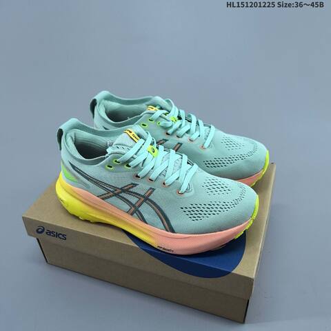 ASICS GEL-KAYANO 31 PLATINUM White Coral Neon Lime Mint EU 36-45 Running Shoe Running Sneakers - Unisex (BS-69127)