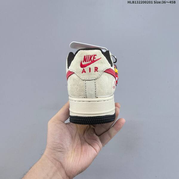 Nike Air Force 1 07 LV8 beige black red EU 36-45 sneaker