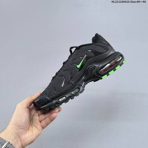 Nike Air Max Plus TN Black Neon Green EU 40-46 Running Shoe - Men's (BS-60705)
