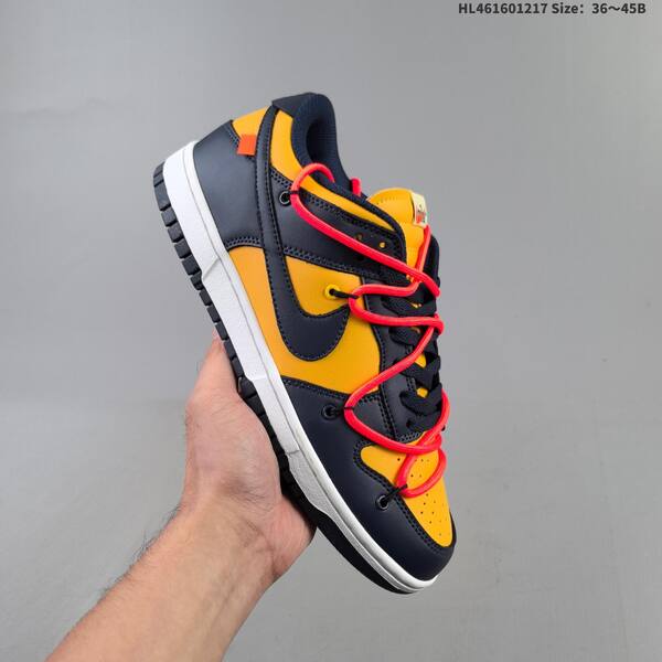 Nike Off-White x Nike Dunk Low yellow navy neon pink white EU 36-45 skate shoe
