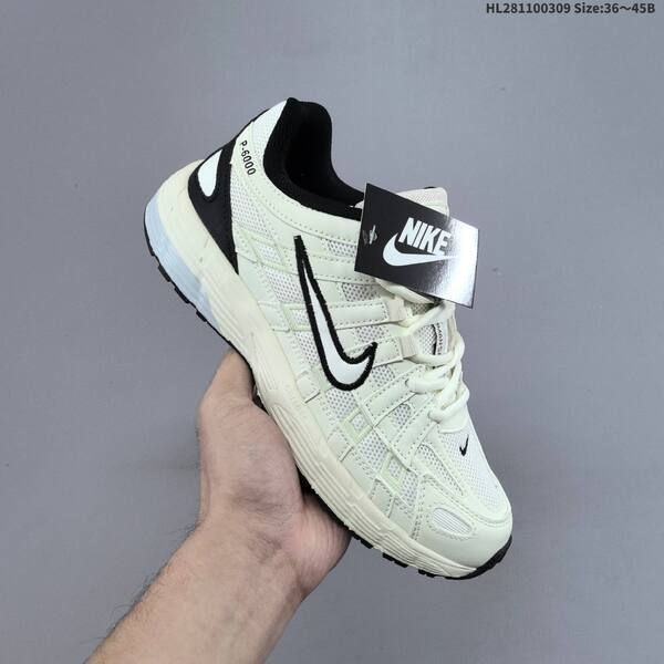 Nike P-6000 black white cream EU 36-45 running shoe