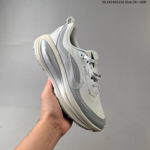 Nike Vomero 18 GTX ReactX Air Zoom Light Grey White Silver EU 36-46 Running Shoe - Unisex (BS-62535)