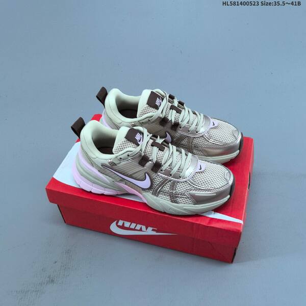 Nike V2K Run Runtekk beige pink brown white silver EU 35 5-41 running shoe