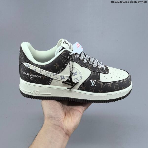 Nike Air Force 1 07 LV8 black white yellow brown EU 36 45 sneaker EU 36-45