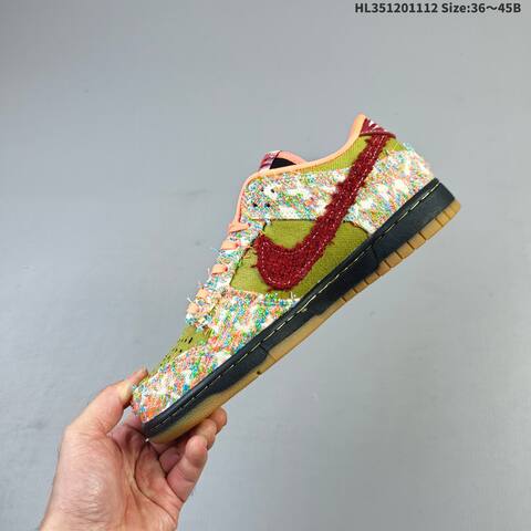 Nike Dunk SB Low Olive Green Bright Red Orange Multicolor Black EU 36-45 Skate Shoe - Unisex (BS-63828)