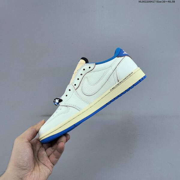 Jordan Travis Scott x Fragment Design x Air Jordan 1 Low OG Sail/Blue/Black EU 36-48.5 casual
